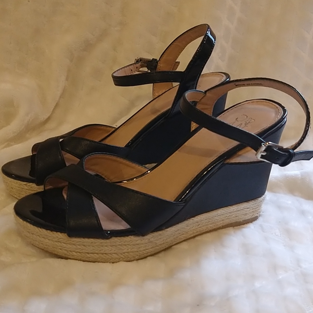 NY&C Brand Black Wedges